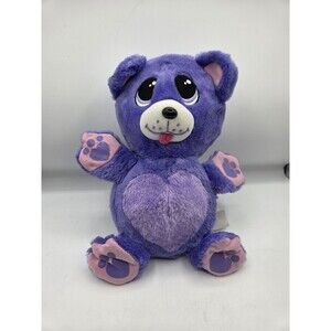 Spin Master 2007 Fur Berries Blueberry Bear 10" Folding Plush Purple No Scent
